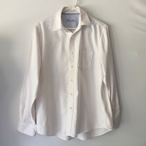 Tasso Elba Casual Button Down White Shirt